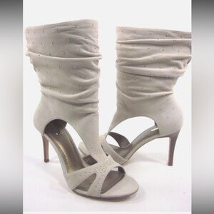 gold-tone stud embellishments,Report Christian mid-calf fashion leather boot.